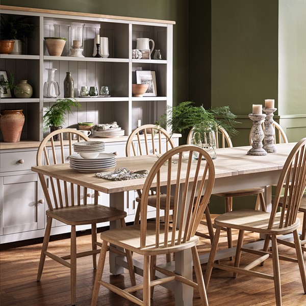 Chester Dove Grey 6-10 Seater Extending Dining Table