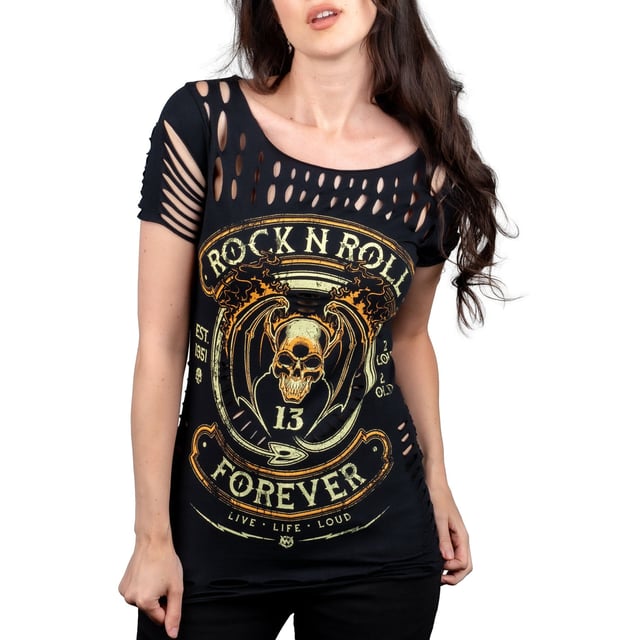 Rock N Roll Forever Cut Tee