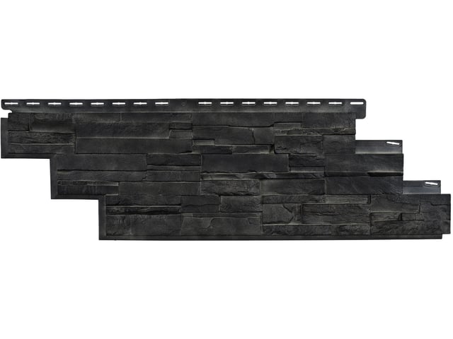 NovikStone DS Dry Stack Faux Stone Siding Panels- Case of 10 - Onyx