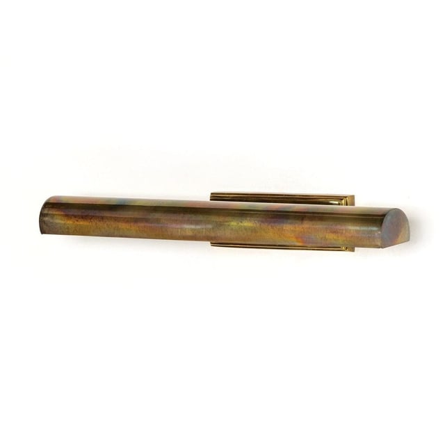Vincent Wide Picture Light - Burnt Brass