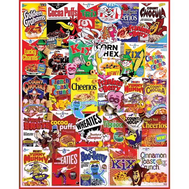 Vintage Cereal Boxes 1000 Piece Puzzle