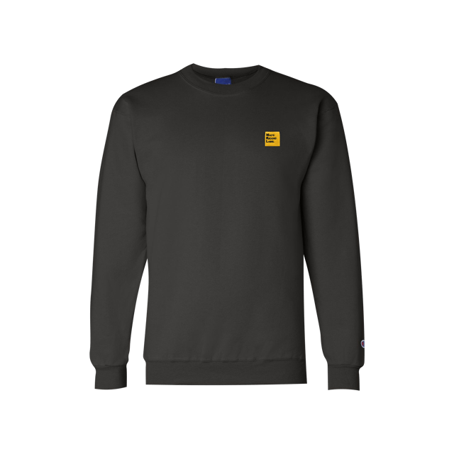 MRL Logo Embroidered Black Crewneck Sweatshirt