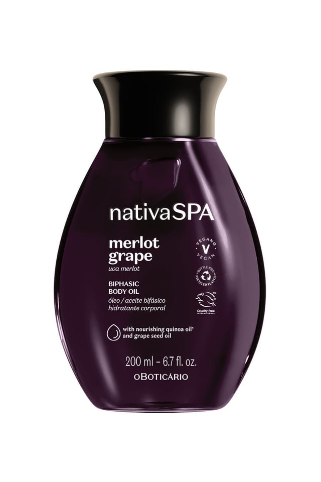 Nativa Spa Merlot Grape Biphase Body Oil