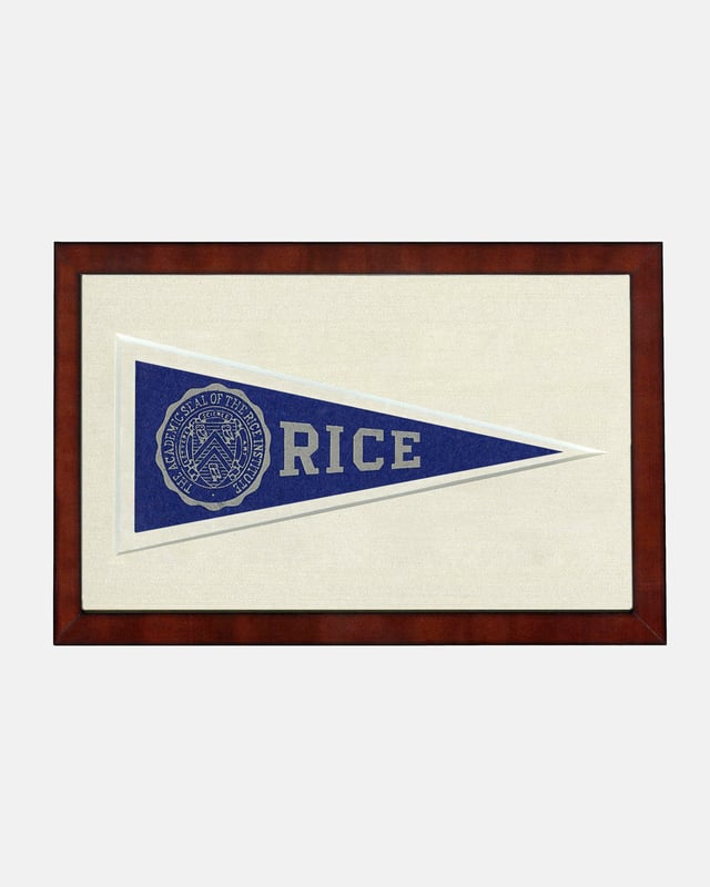 Vintage Rice Framed Pennant