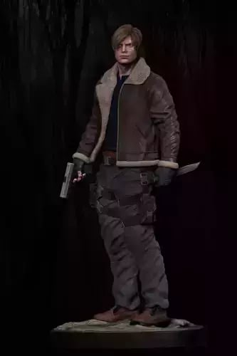 Leon - Residual Evil 4 Remake Statue 3D Print Model | 3D Print Model