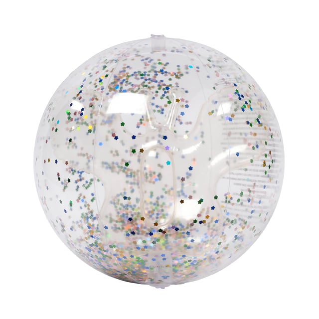3D Inflatable Beach Ball | Cotton Candy Glitter