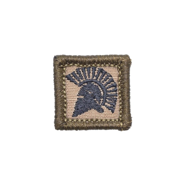 Spartan Head 1 Inch Patch - Coyote Brown/Black