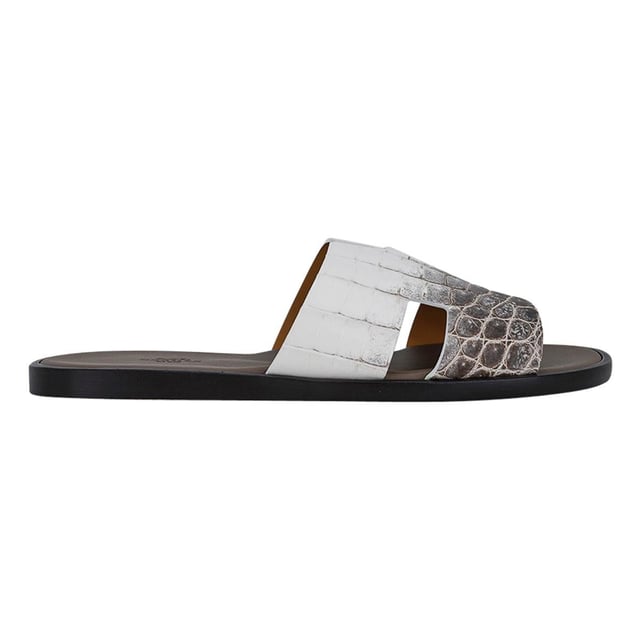 Hermes Himalaya Blanc Crocodile Izmir Sandal Men's Shoes 43 / 10