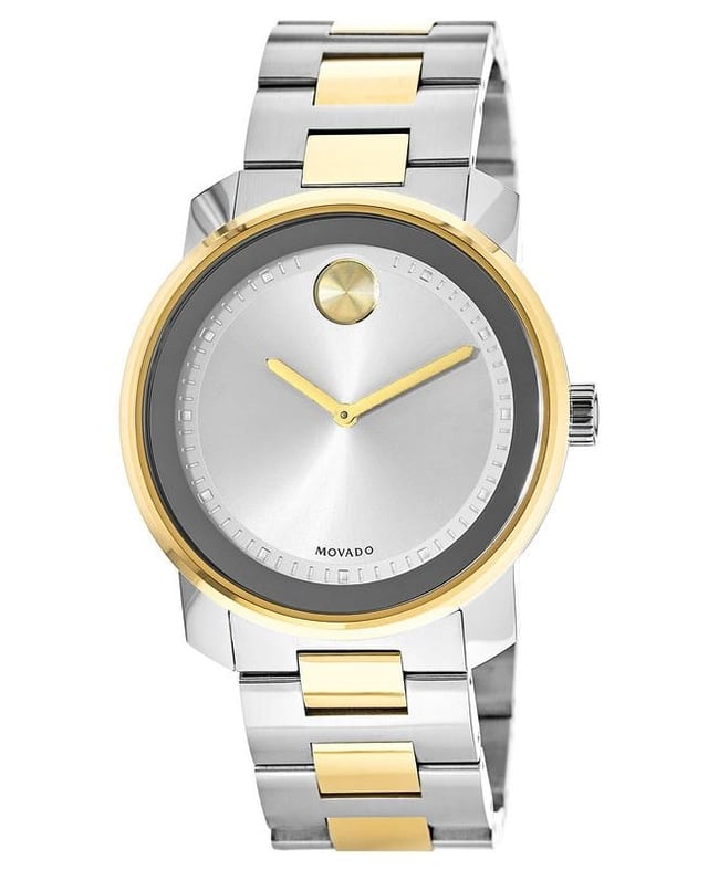 Movado Bold Silver Dial Steel & Gold Men's Watch 3600431