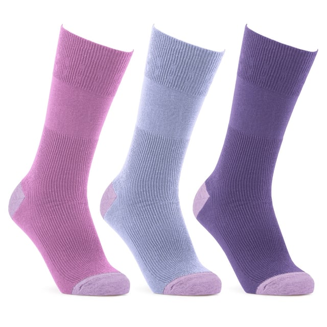 Extra Roomy Cotton‑rich Softhold® Seam‑free Contrast Heel & Toe Socks