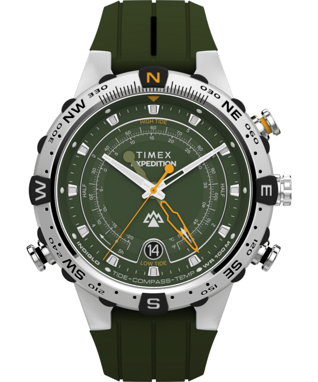 Expedition® Tide-Temp-Compass 45mm Silicone Strap Watch