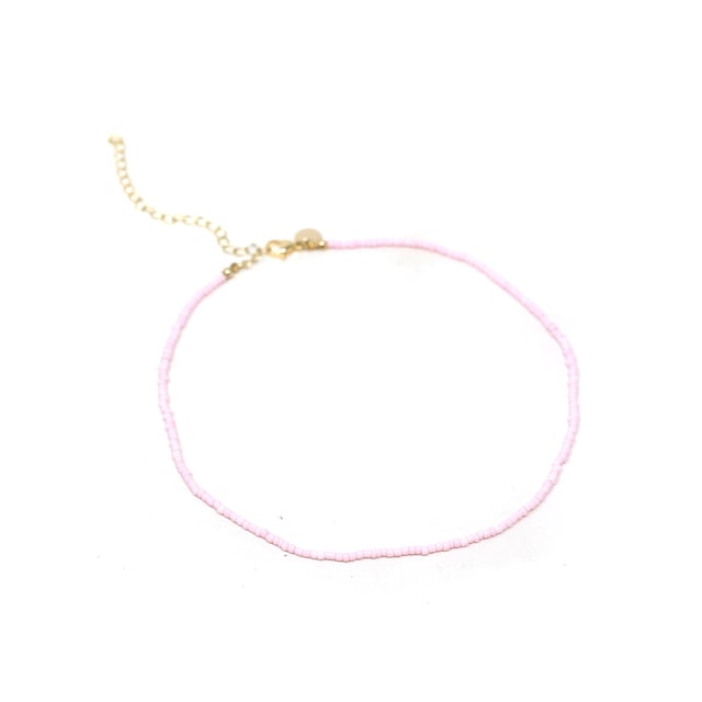 Pink Beaded Charm Necklace