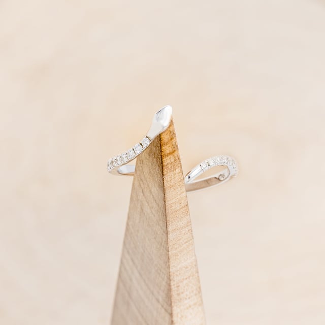 "SERPENT" - DIAMOND ACCENTED SNAKE RING GUARD