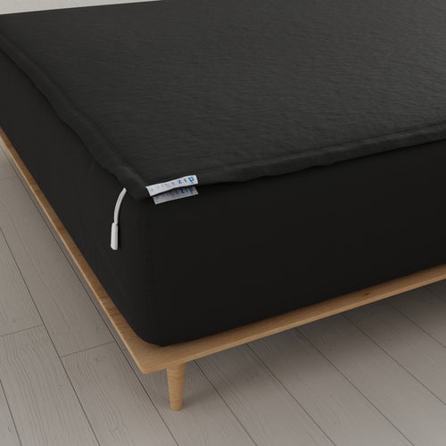 QuickZip Fitted Sheet (Base + Zip Sheet) - King Percale in Charcoal