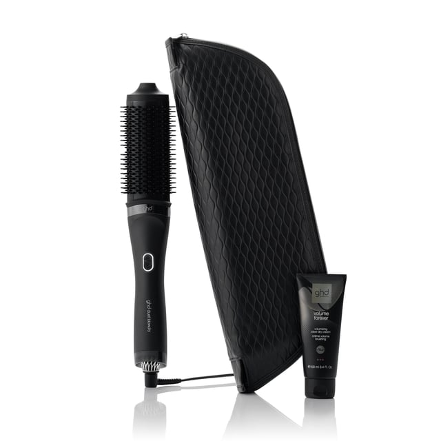 NEW GHD DUET BLOWDRY HAIR DRYER BRUSH GIFT SET IN BLACK