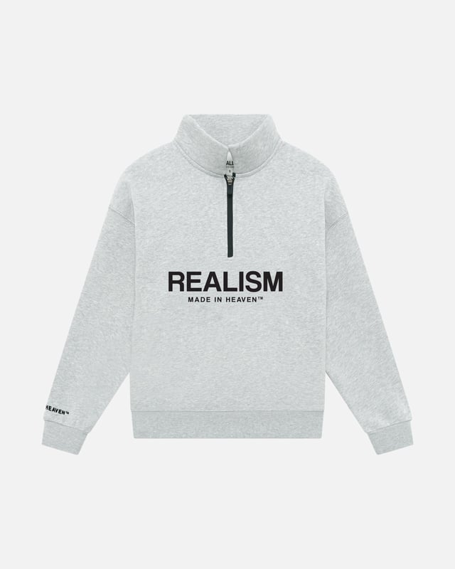 SSS REALISM ELITE HALF ZIP SWEATER CLOUD GREY