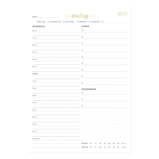 Today Organizer Pad