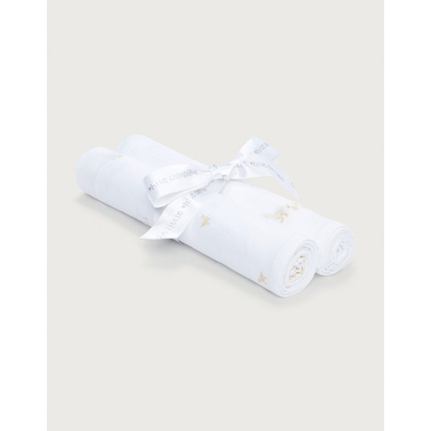 Organic Cotton Puddle Ducks Muslins – Set of 2 | View All Baby | The White Company