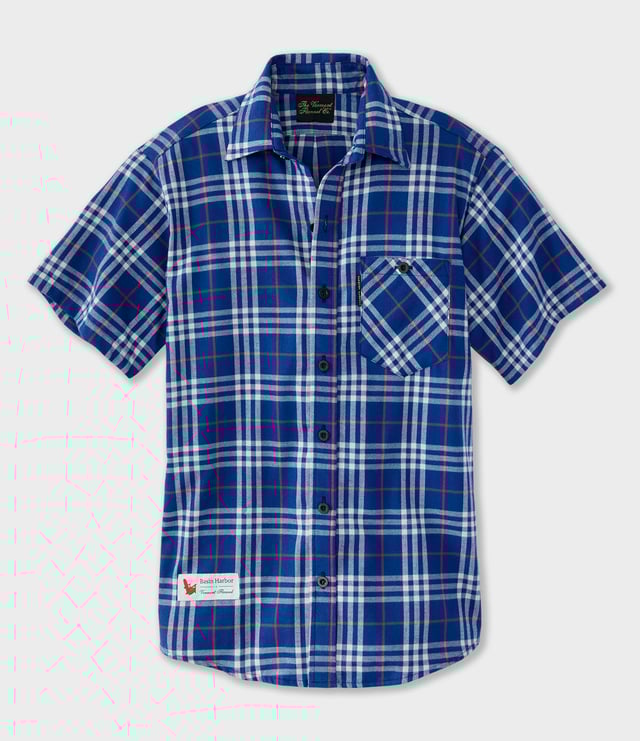 Lightweight Fitted Short Sleeve Shirt - Basin Harbor Blue