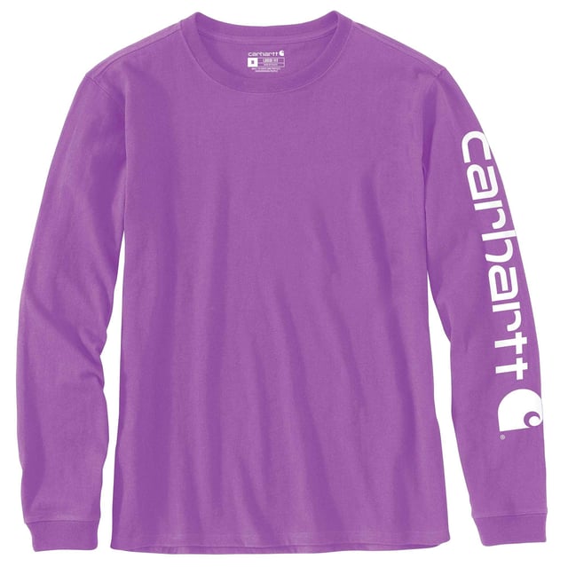 Women's Loose Fit Heavyweight Long-Sleeve Logo Sleeve Graphic T-Shirt