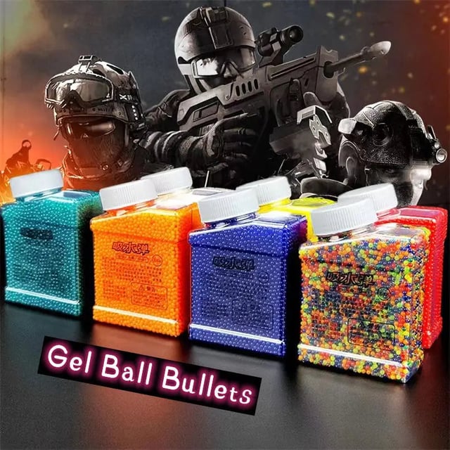 60,000 Splaterballs Gel Balls Orbeez With 800 ML Water Bullets Quick Loading Subpackage Bottle  for Gel Ball Blaster