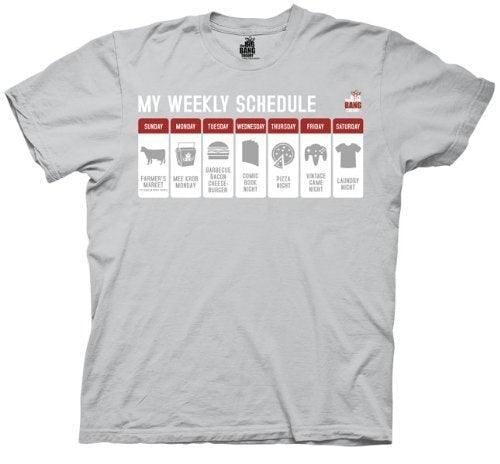 The Big Bang Theory My Weekly Schedule T-shirt