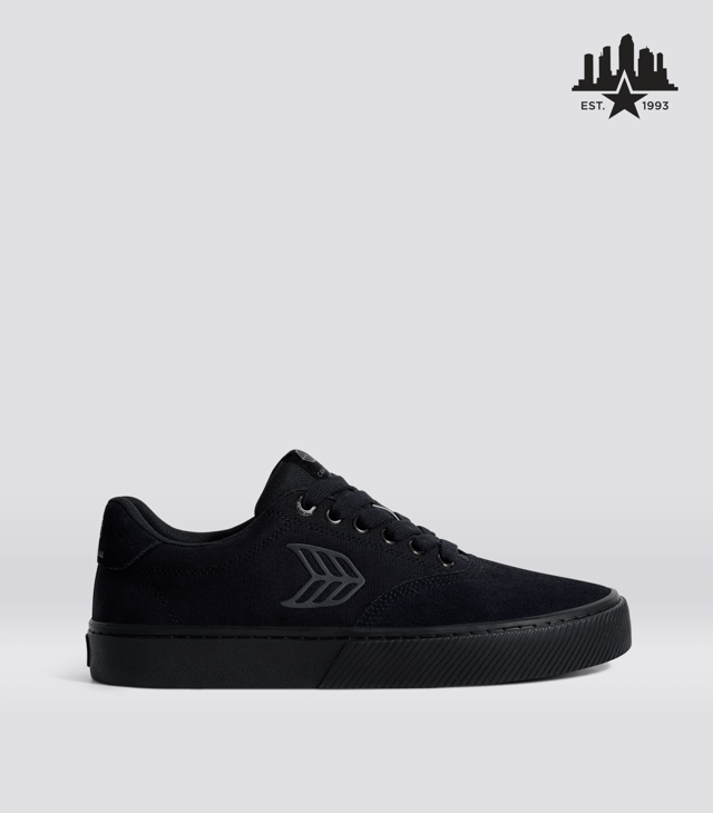 Skatepark of Tampa NAIOCA PRO All Black Suede and Canvas Black Logo Sneaker