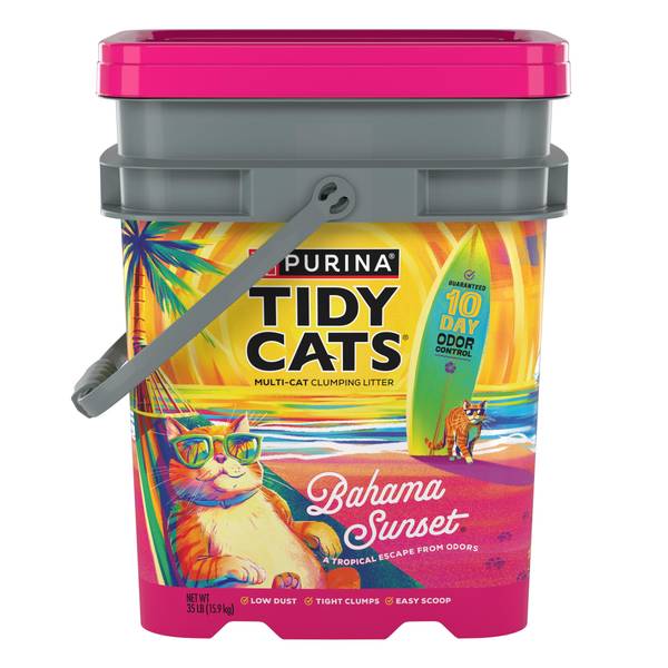 35 lb Bahama Sunset Scented Clumping Cat Litter Odor Control Formula