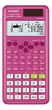 Casio® fx-300ES PLUS Natural-V.P.A.M. 2nd Edition Scientific Calculator, Pink, FX-300ESPLS2-PK