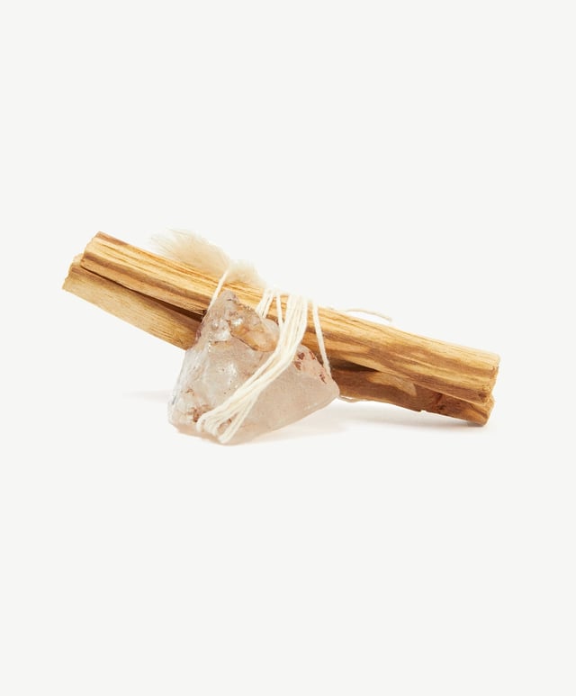 Palo Santo Gift Set with Clear Quartz