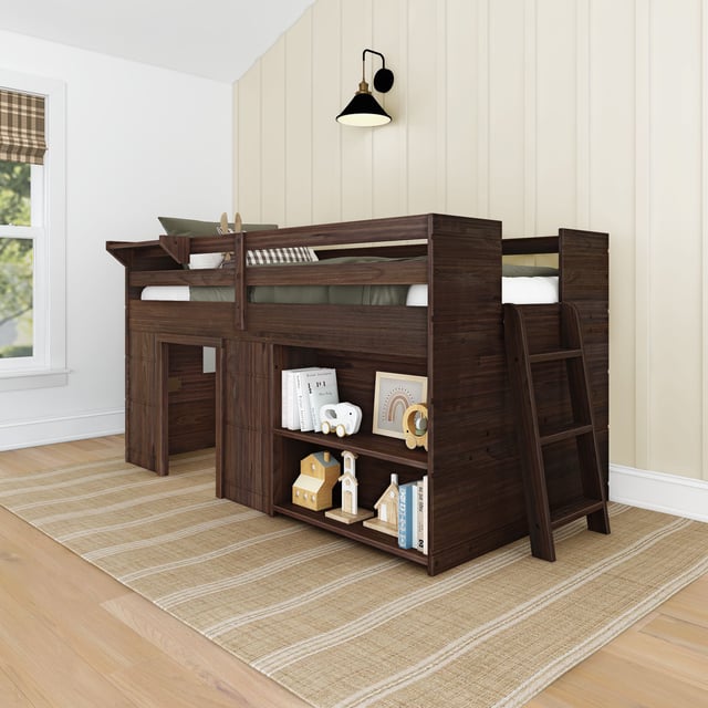 Modern Farmhouse Play & Display Twin Low Loft