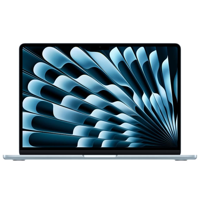 Apple MacBook Air (2025) 13.6 in. Notebook with Apple Intelligence, Apple M4 10-Core CPU, 8-Core GPU, 16 GB RAM, 256 GB SSD, up to 18 Hrs. of Battery Life & Mac OS - Sky Blue
