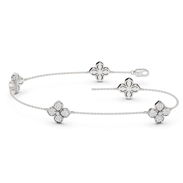 La Fleur Diamond Radiant Stationed Bracelet