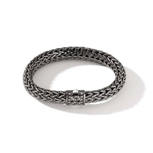 Icon Bracelet, Dark Silver, Diamonds, 10.5MM|BMP905992BRDDI