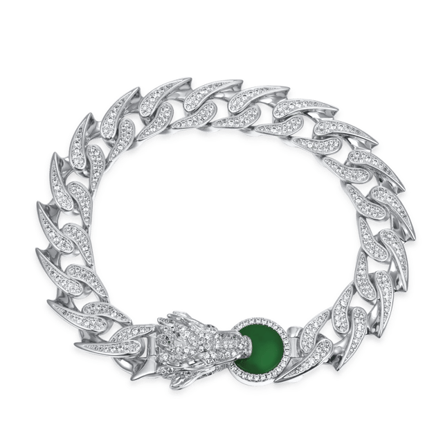 WONG Ⅱ Ridge Iced Out Cuban Bracelet - 12mm