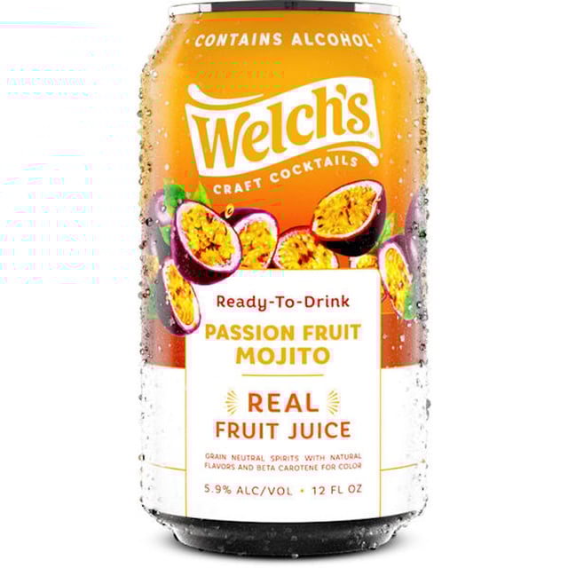 Welch's Craft Cocktails Passion Fruit Mojito Ready-To-Drink 4-Pack 12oz Cans