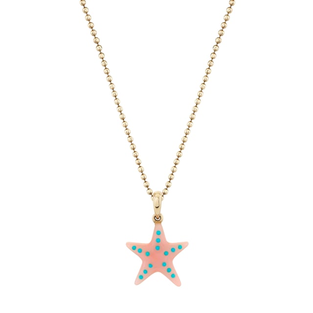 Turquoise and Opal Starfish Pendant