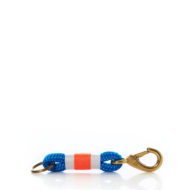 Fisherman's Rope Keychain-Blue/Orange