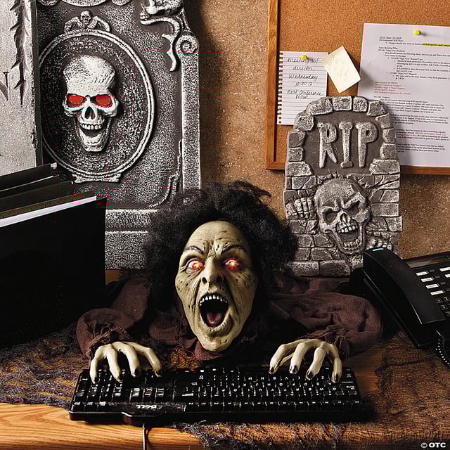 10 x 25 Clawing Zombie Groundbreaker with LED Eyes Halloween Decoration