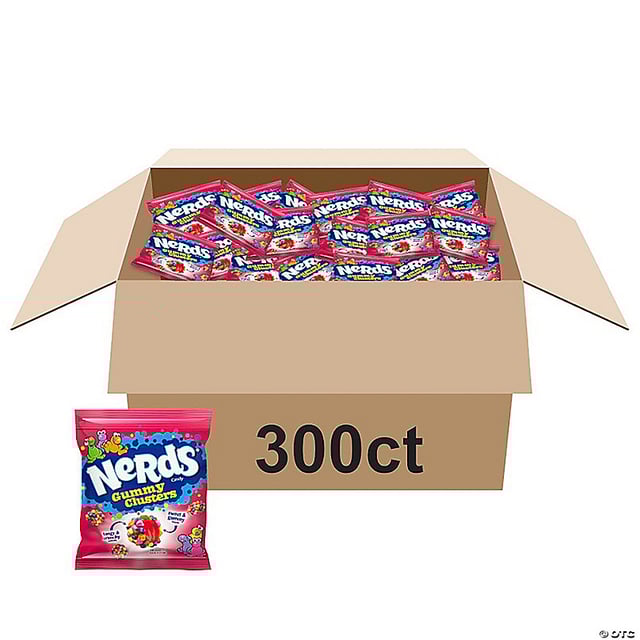 11 lbs. Bulk 300 Pc. Nerds<sup>®</sup> Rainbow Gummy Clusters Candy Packs