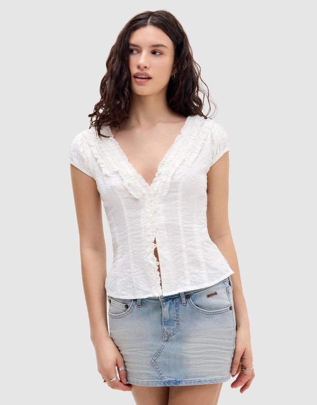 BDG Ria Ruffle Blouse