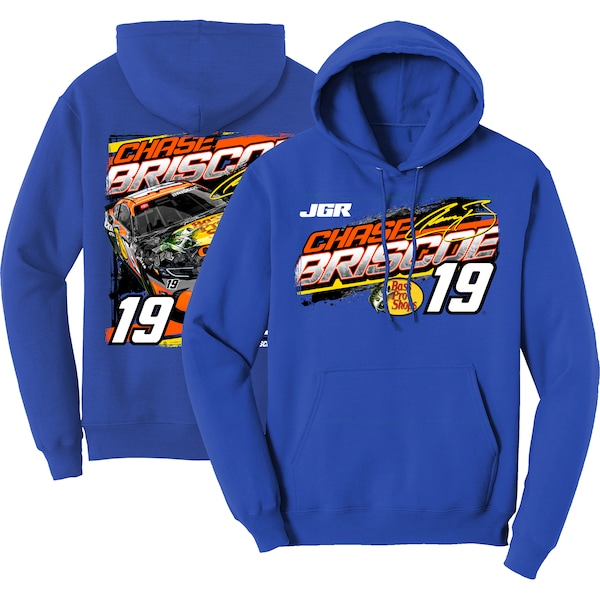 Men's Chase Briscoe Joe Gibbs Racing Team Collection Royal Bass Pro Shops Car Pullover Hoodie