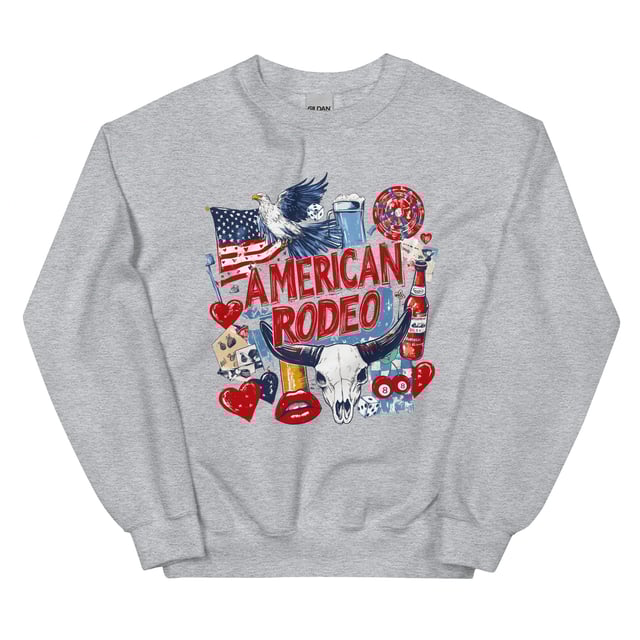 American Rodeo ~ Unisex Crewneck Sweatshirts Printed in the USA
