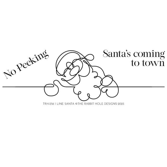 The Rabbit Hole Designs 1 Line Santa Clear Stamps trh-256