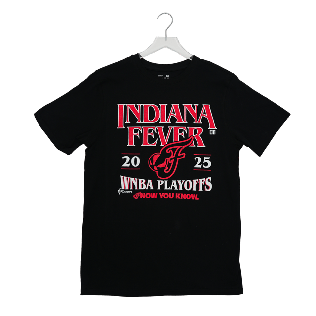 Adult Indiana Fever 2025 WNBA Playoffs T-shirt in Black by Fever Team Store