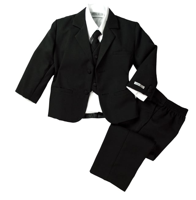 Spring Notion Baby Boys' Classic Fit Formal Black Dress Suit Set 6M (Small)