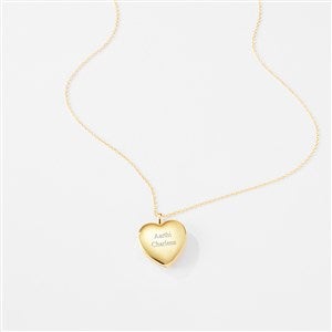 Kittenish Engraved Gold Over Sterling Silver Heart Locket