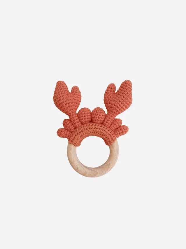 Crab Crocheted Teether