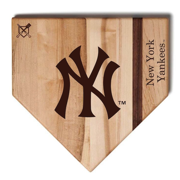 New York Yankees Baseball BBQ 12'' x 12'' Home Plate Cutting Board