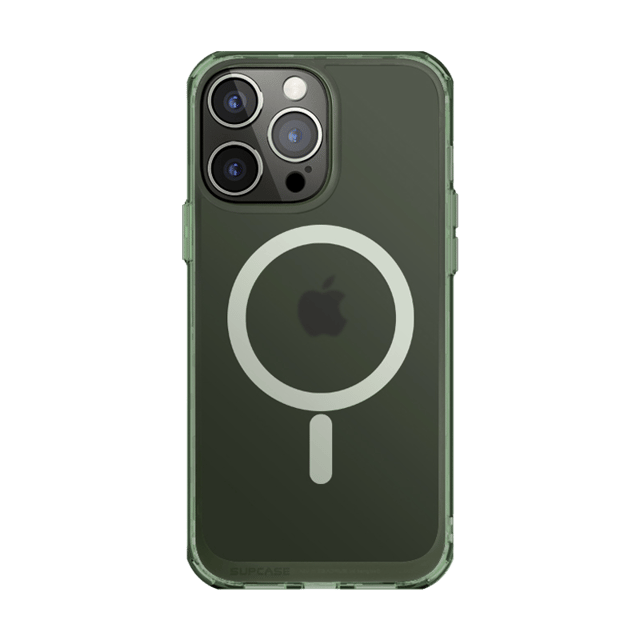 iPhone 14 Pro Max 6.7 inch Unicorn Beetle MAG Slim Clear MagSafe Case-Green Fog